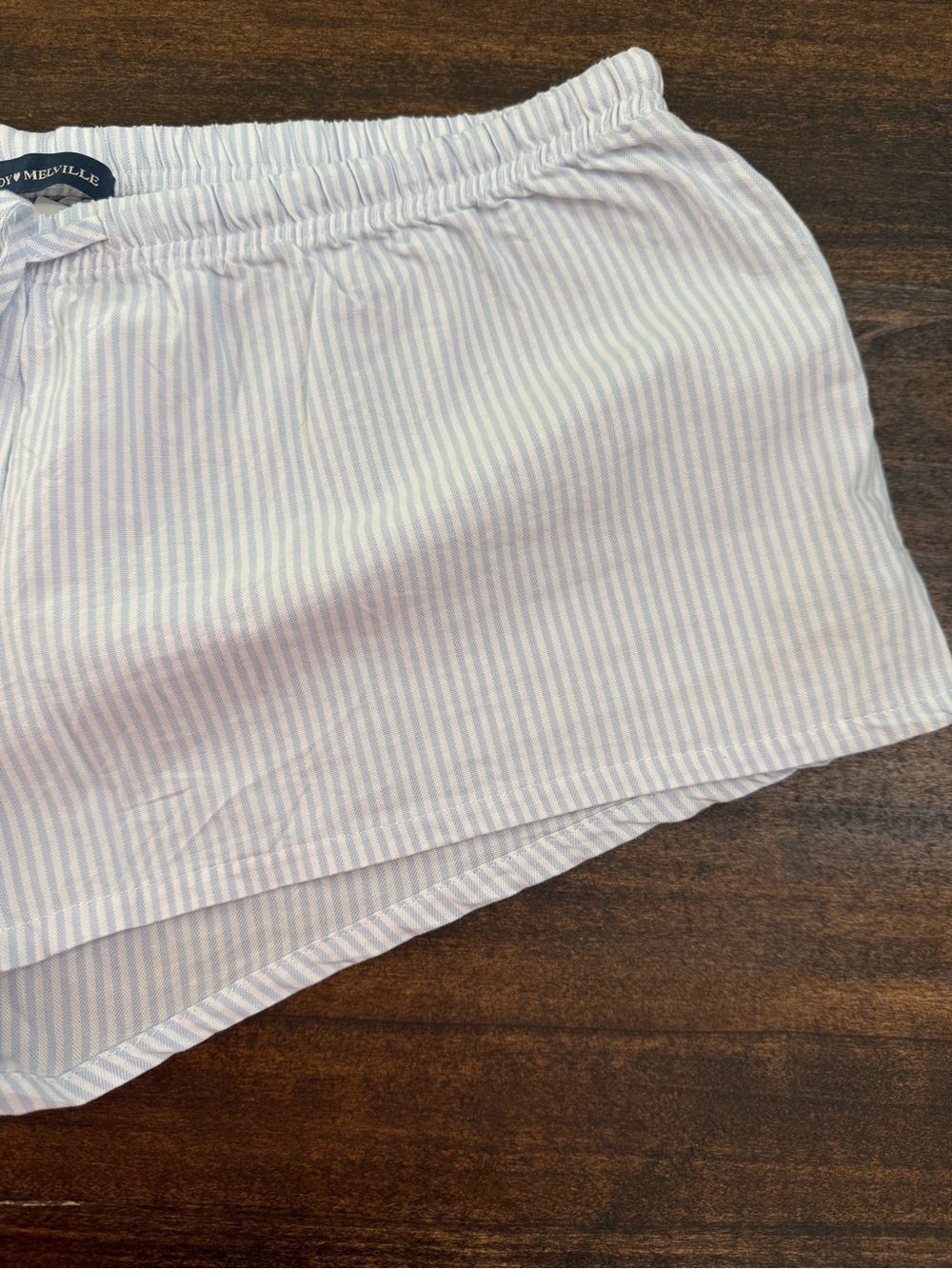 Brandy Melville Light Blue & White Striped Shorts - Picture 2 of 7